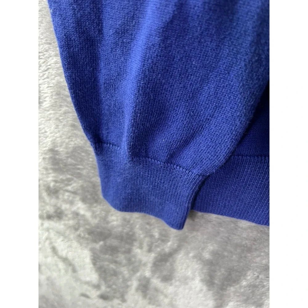 Lacoste Mens Royal Blue Quarter Zip Pullover Sweater Size US Medium FR 4